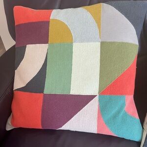 West Elm Multicolor Geometric Accent Pillow cover